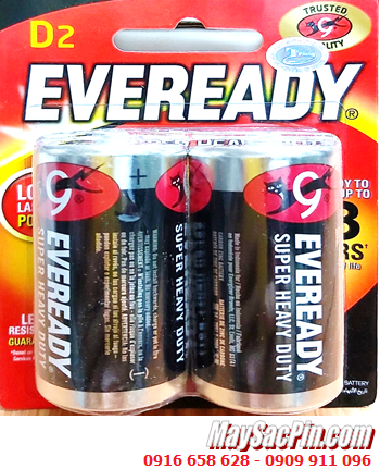 Eveready 1250-BP2; Pin đại D 1.5v Eveready 1250-BP2 R20P chính hãng _Made in Singapore (Loại Vỉ 2viên)